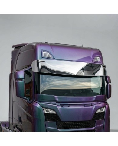 Visiera Scania S / R New Generation inox lucido specchio vista montata