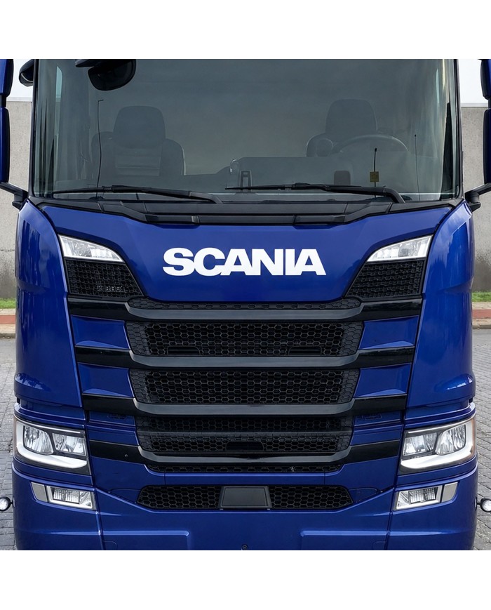 Scritta Scania Sopra Mascherina Scania S / R New Generation su Camion frontale