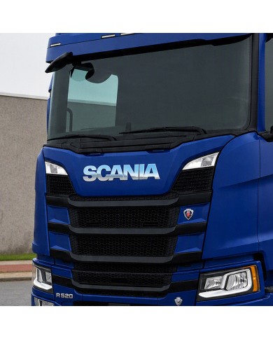 Scritta Scania Sopra Mascherina Scania S / R New Generation su Camion laterale