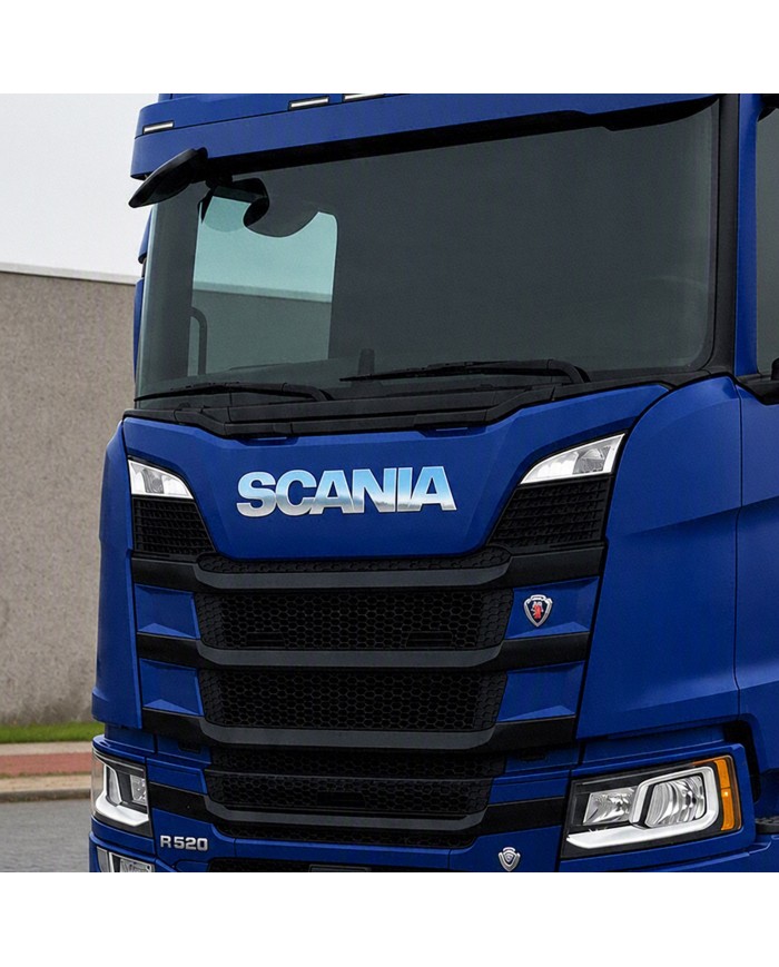 Scritta Scania Sopra Mascherina Scania S / R New Generation su Camion laterale