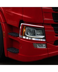 Cornici Inox  Per Faro Anteriore  Scania S / R New Generation montate su camion