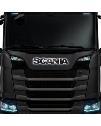 Scritta Scania Retroilluminata Scania S / R New Generation su camion frontale