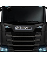 Scritta Scania Retroilluminata Scania S / R New Generation su camion frontale