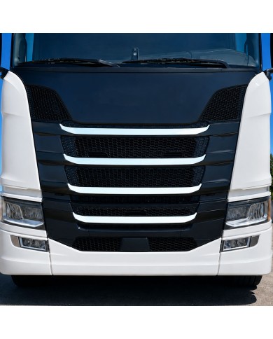 Cromature Mascherina Frontale Scania S / R New Generation montate su camion frontale