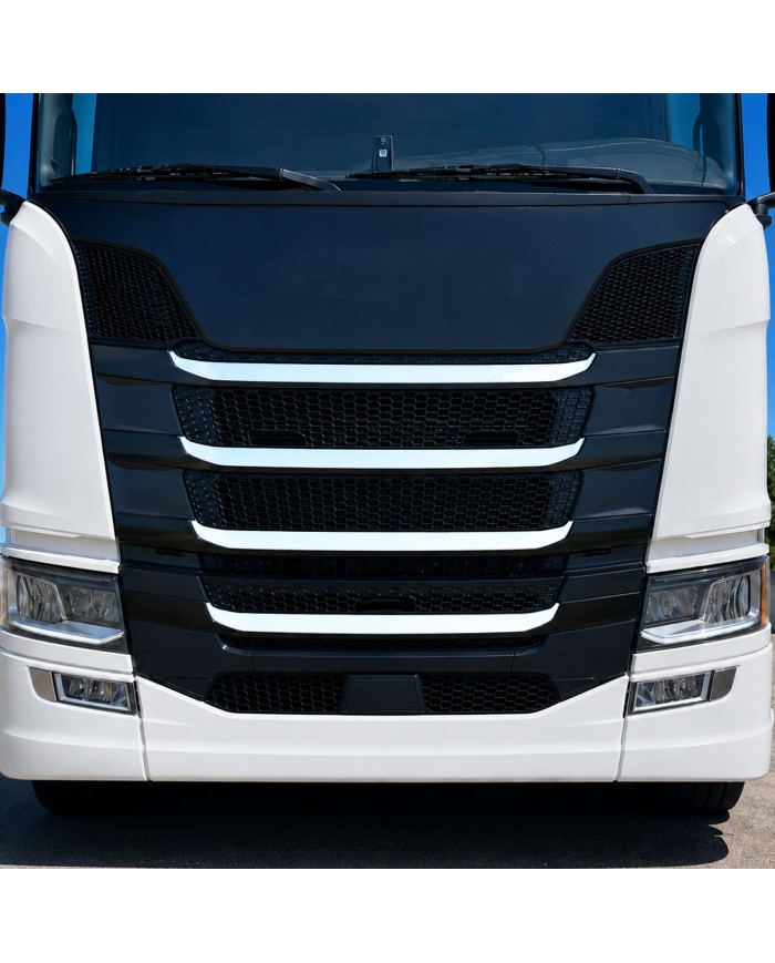 Cromature Mascherina Frontale Scania S / R New Generation montate su camion frontale