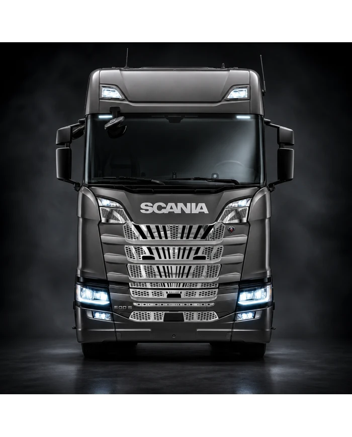 Mascherina inox Scania S Standard montata sul camion