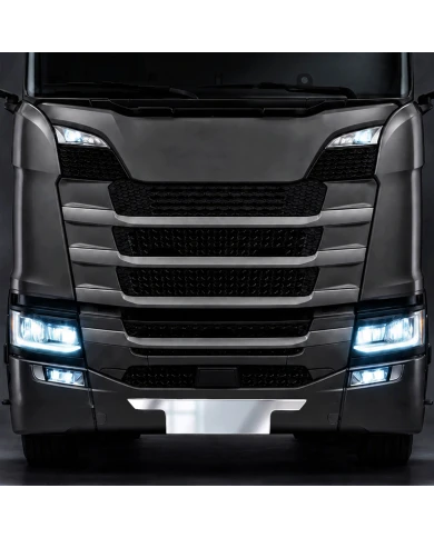 Placchetta Porta Targa Scania S / R New Generation montata su camion frontale