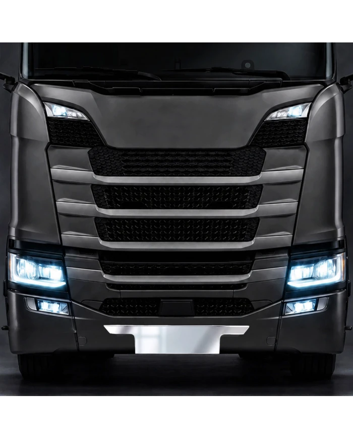 Placchetta Porta Targa Scania S / R New Generation montata su camion frontale