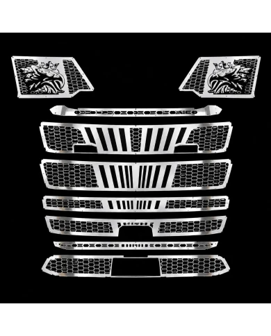 Mascherina inox Scania R New Generation - Standard in AISI 304 lucido a specchio
