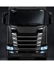 Cromature Laterali Mascherina 12 pezzi Scania S / R New Generation montate su camion frontale
